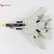 Shopifyle 1:72 Scale F-14 Tomcat Fighter Jet Model - White & Black ABS Plastic Aircraft With Detaile