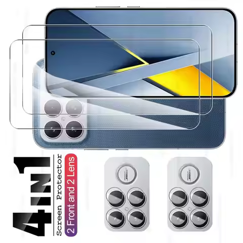 4in1 PocoF8Ultra HD Lens Cover For Xiaomi Poco F8 F 8 Ultra 5G 9H Screen Protective Glass Camera Fil