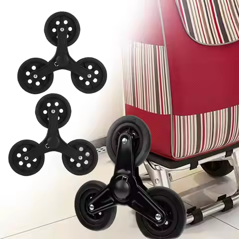 2Pcs Shopping Cart Triangle Wheels Practical Swivel Caster Wheels for Ladder