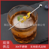 Japanese Martini Needle Cocktail Pick Stainless Steel Olive Needle Decorative Pick Fruit Fork Wine N
