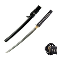 HMS Stainless Steel Unsharpened Iaido Training Wakizashi Sword, Handmade, Full Tang, Crane Tsuba, Bl