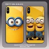 HW-6 Charming Minions Glass Casing for Xiaomi Redmi Note poco 14R A4 9i C75 14C 7 9A A3 Pro 5G