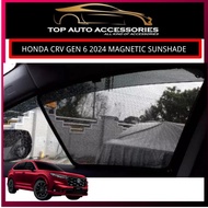 HONDA CRV GEN 6 2024 MAGNETIC SUNSHADE 6 PCS SET, SUN COVER, SUNSHADE, COVER TINGKAP MAGNETIC TYPE