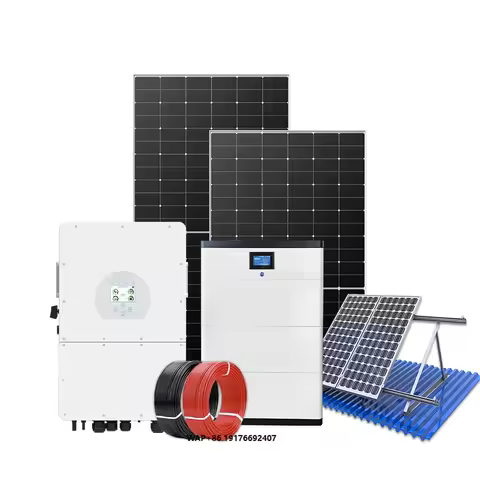 Deye 5kW 10kW 15kW Hybrid Solar Energy System Complete Kit with Inverter, Panels, and Battery for Re