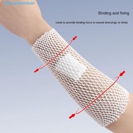 SEPTEMBER Elastic Net Tubular Bandage, Retainer Breathable Mesh Bandage, Tubing Tubular Gauze Fix Elastic Spandex White Wound Dressing Net