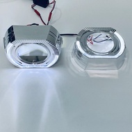 ฝาครอบโปรเจคเตอร์ Bi led/bi xenon ขนาด 3 นิ้ว - สไตล์ BM Sport สีเงิน