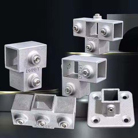 20x20/25x25/30x30mm Square Tube Connection Piece Aluminum Alloy Elbow Three-way Square Pipe Fixed Jo