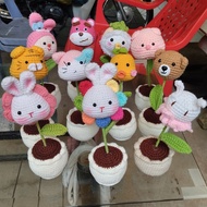 Animal-shaped wool flower pot (big, beautiful wool pot)