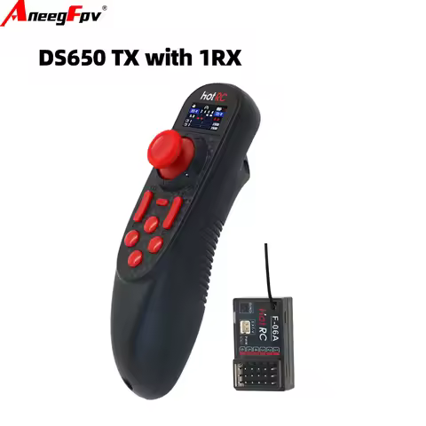 HOTRC Hot rc DS-650 DS 650 6CH 2.4GHz Radio System Transmitter Remote Controller with DS 600 PWM 6 C