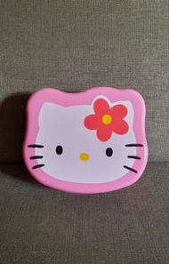 Hello Kitty 粉色格狀食物附蓋塑膠收納盒卡通圖案  過年糖果盒喜糖盒囍糖盒瓜子盒餅乾盒