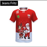 PRE ORDER- Gaelic Hurling & Football Christmas Jersey- Lapland Gaels- Red & White