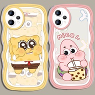 A-31 Cute SpongeBob TPU Casing for Realme 14T C31 14 9i C35 9 14X C30 Pro Plus 5G Transparent Case