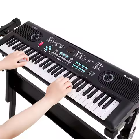 61 Keys Digital Electronic Piano Professional Portable Electronic Piano Keyboard with Microphone Mus