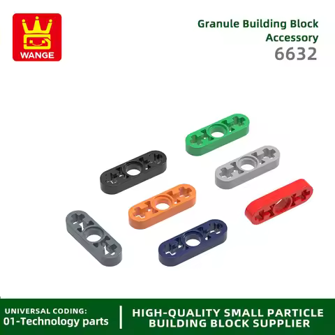 Wange263Pcs/Lot 6632 TechnicalLiftarm Thin1x3AxleHoleBuildingBlocks MOC Accessories Compatible with 