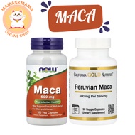 Maca 500 mg (Maca) NOW Foods/California Gold Nutrition 90–100 Veg Capsules
