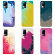 Vivo V21e Case Silicone Watercolor Gradient TPU Soft Phone Casing Vivo V21e V 21e VivoV21e Back Cove