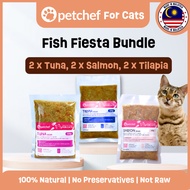 PETCHEF Cat Food Bundle (FISH FIESTA) - Fresh Cooked | Frozen | Wet Food| Healthy | Makanan Kucing |