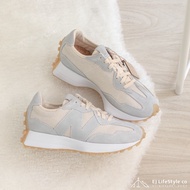 -EJ- Zero Size 23cm NEW BALANCE 327 NB327 Beige Linen Caramel Pudding Milk Tea WS327UND