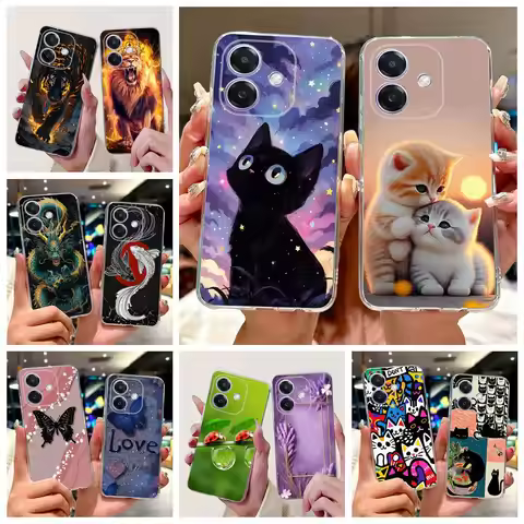 For Oppo A3 A3x 4G Case Oppo A20 Cute Cat Fashion Painted Cover Soft Slim Phone Case For Oppo A3x A 