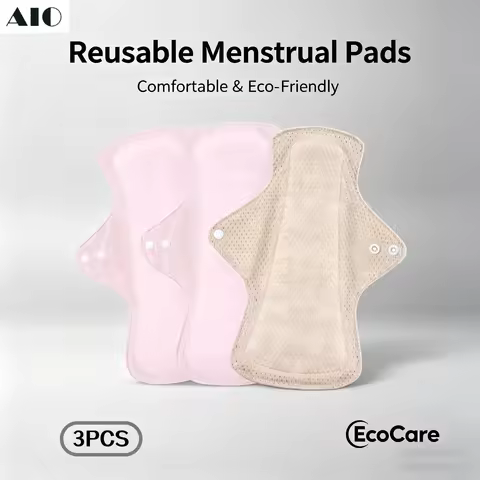 AIO Washable Incontinence Pads, Leak Proof Reusable Sanitary Pads for Women, Urine Proof Period Unde