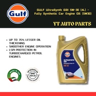 GULF UltraSynth GDI 5W30 4L Fully Synthetic Engine Oil – Minyak Hitam Kereta Full Synthetic 5W-30 AP