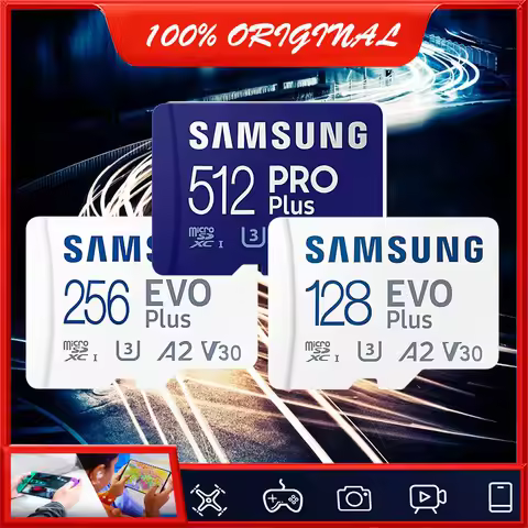 SAMSUNG EVO Plus Memory Card 32GB/SDHC 64GB/128GB/256GB/512GB SDXC Micro SD/TF Flash Cards MicroSD U