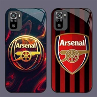 GK-28 FC Arsenal Glass Casing for Xiaomi Redmi Note poco M5S 10S M3 SE 11 M4 10T 10 11S Pro 5G