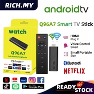Latest Q96A7 HD TV Stick 4K Plug and Play Smart Voice Remote Control WiFi 2.4G Wireless Keyboard