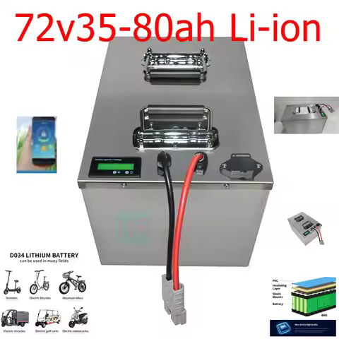 72V 35AH 45Ah 50AH 60AH 70AH 80Ah Lithium-ion Battery with BMS for Motorcycle Electric Car Pedal Ene