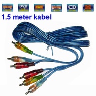 3-3 video audio cable, AV jack to 1.5 meter transparent AV jack