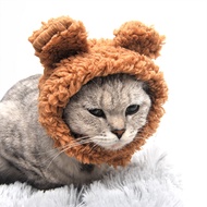 Bear ear hat for cats - Soft fleece bear cosplay hat for pets| Cat supplies | Cat shirt | Cat hat | 