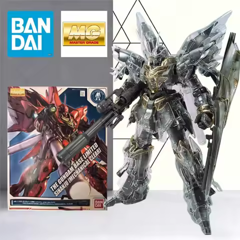 Bandai MG 1/100 MSN-06S Sinanju Gundam UC Standard Red & Mechanical Clear Limited Ver Transparent Ou