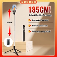 GOODCH Tongsis Tripod 3in1 Bluetooth 185cm Remote Tripod Selfie Stick 360 Height 185cm Portable Trav