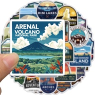 50PCS National Park Stickers Waterproof Hiking Decals for Travel Journal Water Bottle Backpack Campi