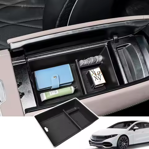 For 2023 2024 Mercedes Benz EQE 350 EQS 450+ 400 580 Center Console Organizer Armrest Box Storage Ca