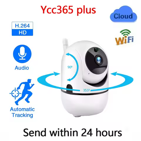 Ycc365 Plus 1080P Cloud HD IP Camera WiFi Auto Tracking Camera Baby Monitor Night Vision Security Ho