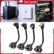 XI RJ45 Cat6 Extension Cable Multiple Angled FTP Shielded Adapter Fixed Ears 24AWG