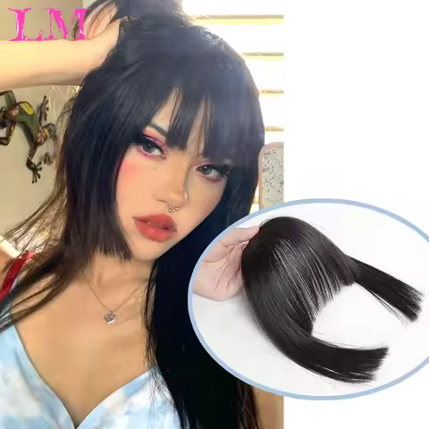 LM Princess Bangs Hime Cut Bangs Hairstyles Clip In Bangs Hair Hair Bangs for Women Hair Bangs Clip 