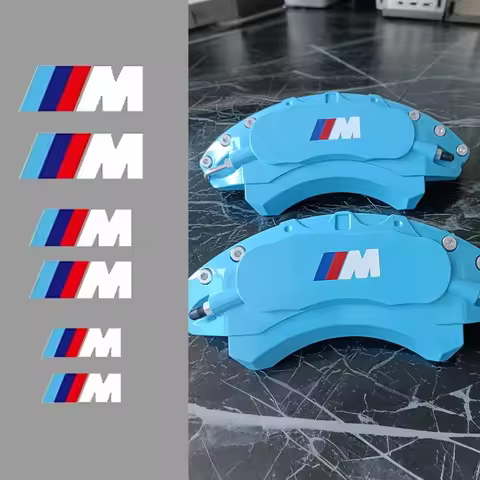 6Pcs BMW M Caliper Sticker High Temperature Resistant Brake Modification Stickers For BMW 1 3 5 7 se