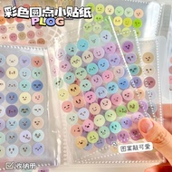 New Round Face Emoji Transparent Sticker Cute Emoji Sticker Waterproof Decorative Handbook diy Mater