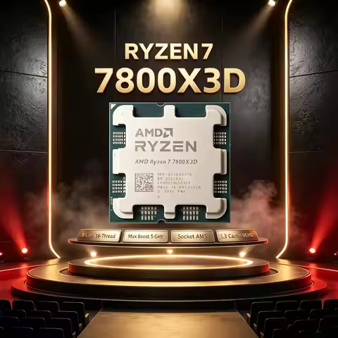 AMD Ryzen 7 7800X3D CPU R7 7800X3D 8-Core 16-Thread 5GHz Unlocked Desktop Processor Socket AM5 Gamin