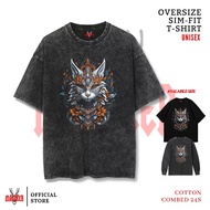 MACDEER ANIMAL PREDATOR T-shirt Oversize slimfit washed tshirt longsleeve black animal t-shirt ANIMA