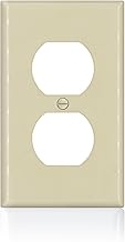 Faith 1-Gang 2.76 x 4.53 in. Duplex Wall Plate Ivory DUWP1-IV-01, Electrical Outlet Cover Wall Plate