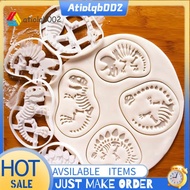 4Piece Dinosaur Cookie Fossil Cookie Cutter Dinosaur Bone Fossil Mold White Plastic for Baking Enthu