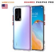 LEEU Huawei P40 Pro/P40 Acrylic TPU Electroplated Button Shockproof Bumper Phone Case Cover Casing s