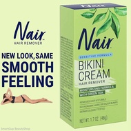 Nair Sensitive Formula Bikini Cream 48g ครีมกำจัดขนบริเวณผิวอ่อนโยนสูตรพิเศษสำหรับผิวบอบบางแพ้ง่ายขอ