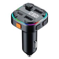 12-24V Car Bluetooth MP3 Player, Dual USB+Type-C Car Charger, FM Transmitter, Multifunction Car Audi
