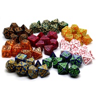 7pcs Set Relief Halloween Pattern Board Game Dice Set, DND Game Dice