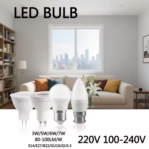 5pcs Mini Bulb GU10 GU5.3 Led SpotLight E27 B22 E14 Lamps AC 220V 120V Warm Cold Light Lampada for H