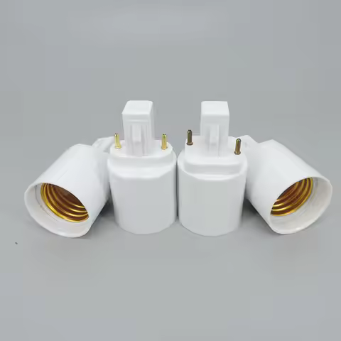 ABS LED AC G23 G24 To E27 power Adapter Socket Halogen CFL Light Lamp Base Converter G23 to E27 Bulb
